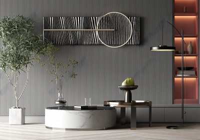 现代茶几3D模型下载